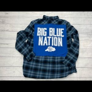 Upcycled Kentucky Wildcats Flannel